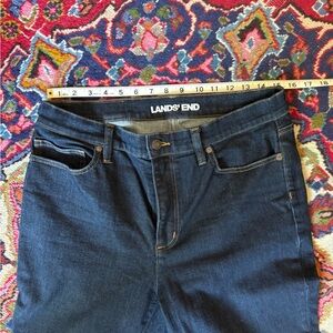 Lands' End Women's Dark Blue High Rise Jeans